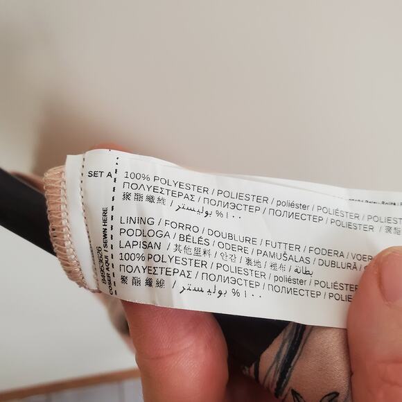 NWOT MNG Mango Floral Bell Sleeve Satin Dress Pink 4 - Picture 12 of 13